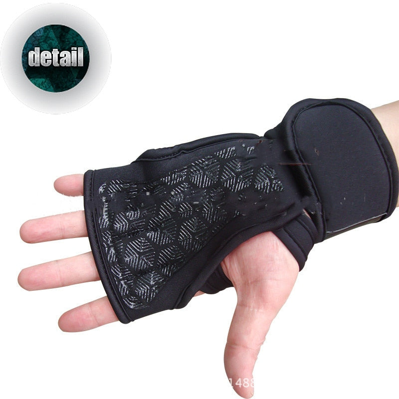 Leather Silicone  Workout Gloves