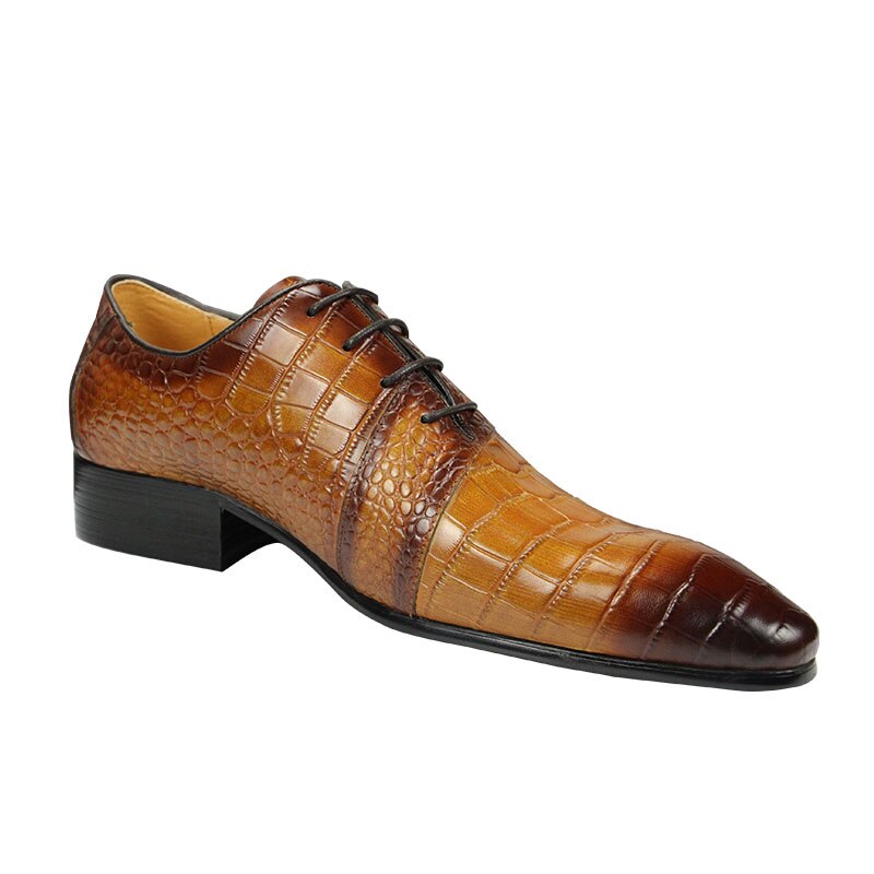 Brown Leather Oxford Dress shoes - phoenixfitnessworld