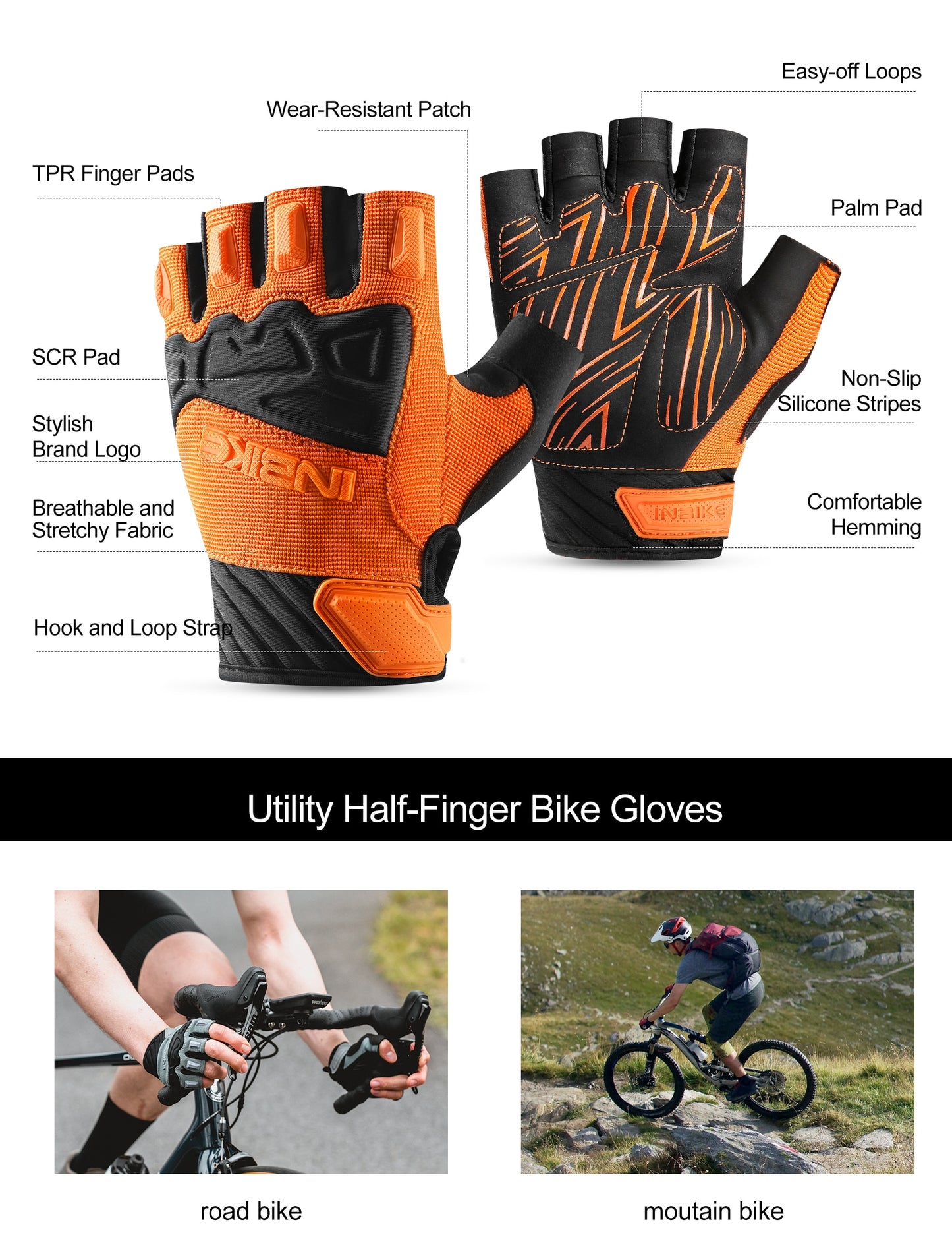 Bike Gloves Summer Half Finger Cycling - phoenixfitnessworld
