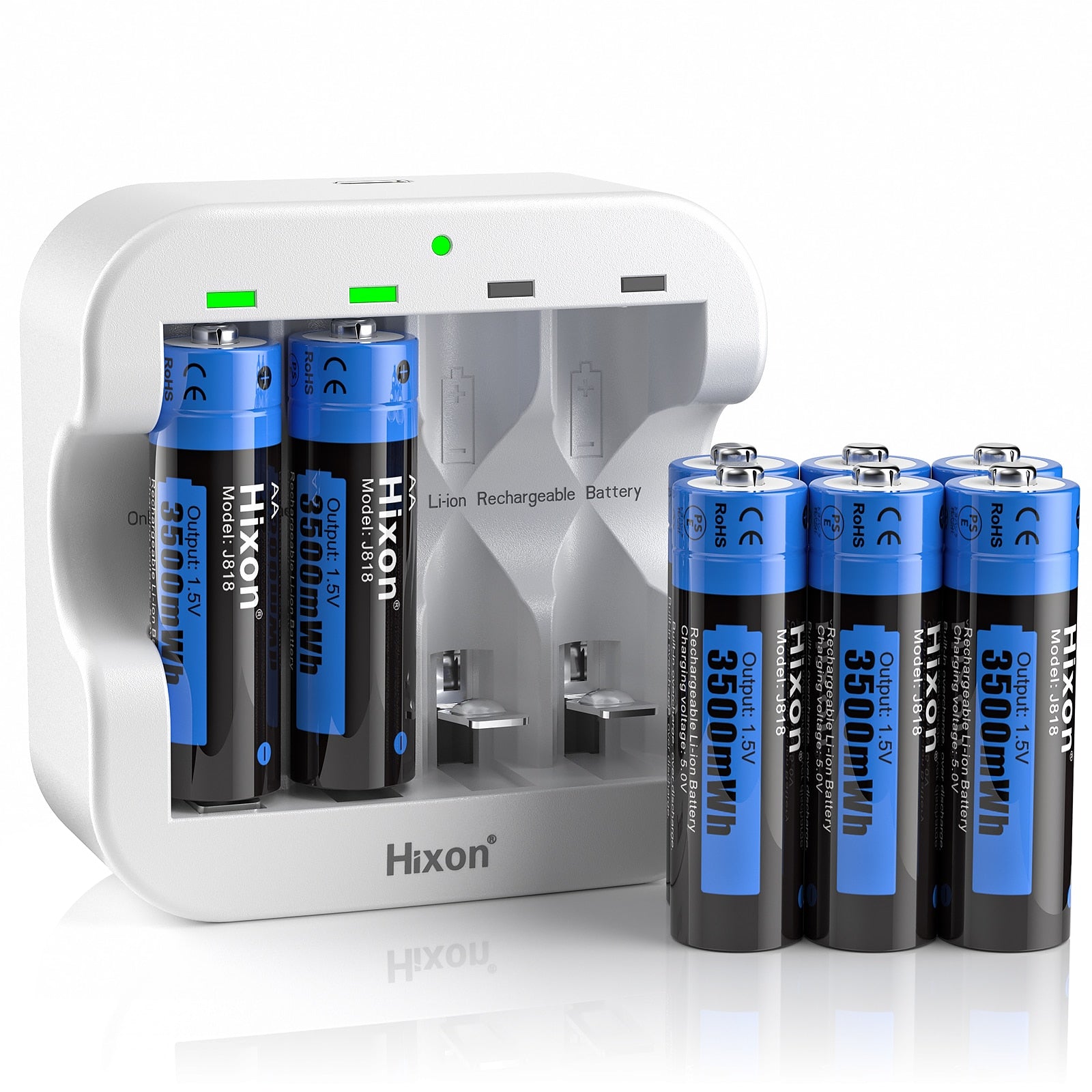 Lithium Rechargeable Battery 4 Slot Charger - phoenixfitnessworld